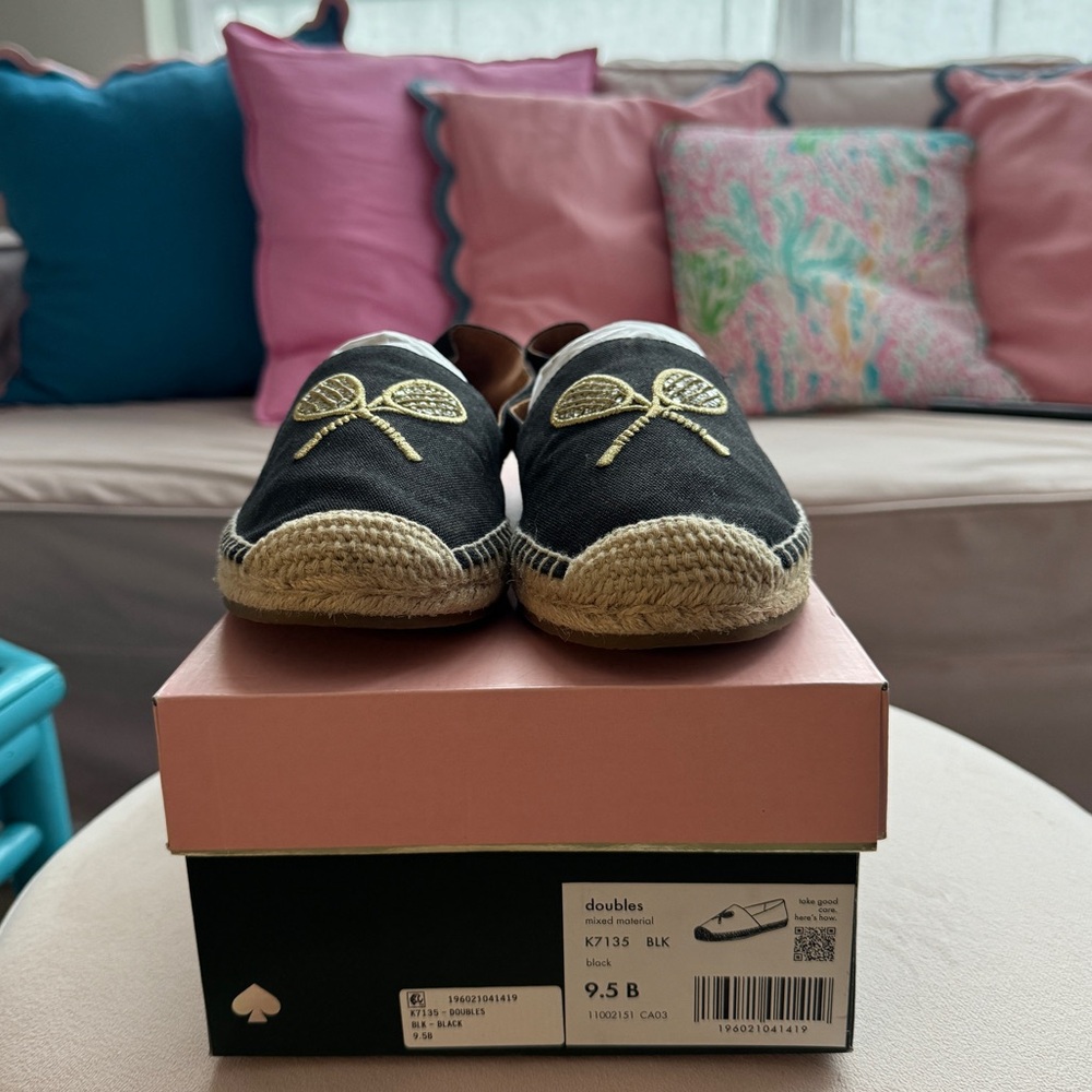Tenniscore Kate Spade Espadrilles worn twice w/ box